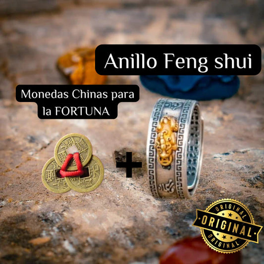 ANILLO FENG SHUI PIXIU DE LA RIQUEZA "ORIGINAL"
