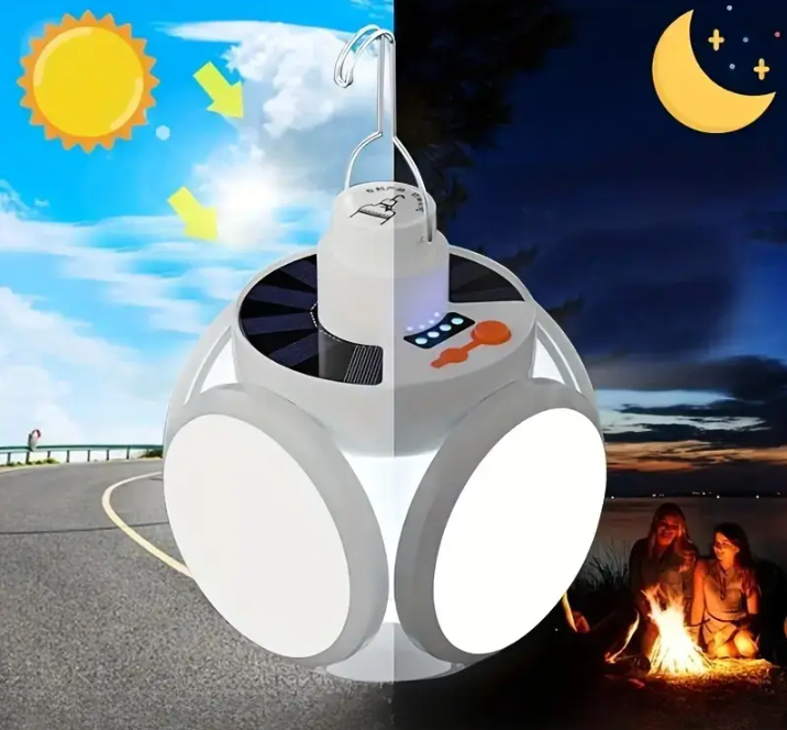LAMPARA SOLAR PLEGABLE PARA ACAMPAR