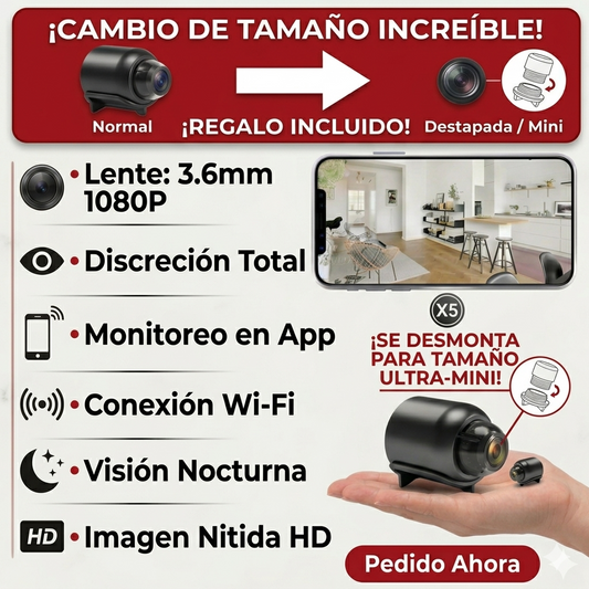 SecureBala™ Mini Cámara de Seguridad – Monitoreo en tiempo real