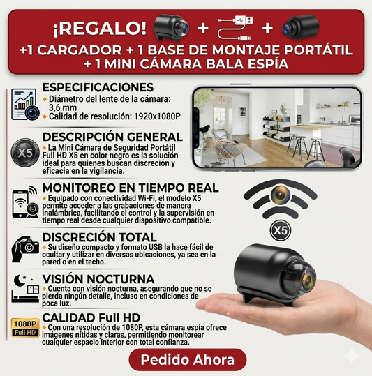 SecureBala™ Mini Camara - Seguridad discreta, protección total 🛡️