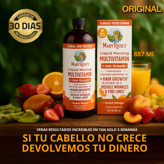 Multivitamínico Mary Ruth's® "ORIGINAL" CRECE Y FORTALECE TU CABELLO